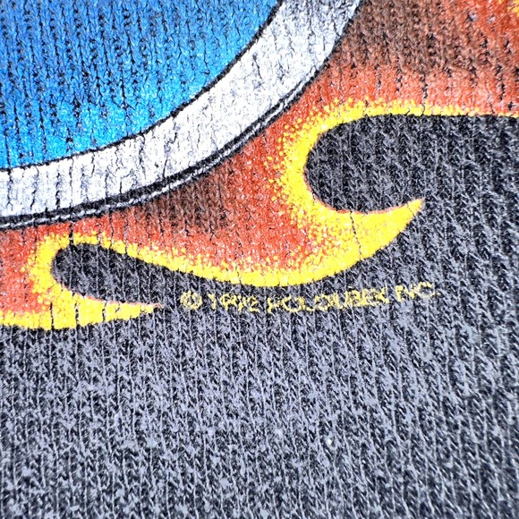 VINTAGE 1992 HARLEY THICK THERMAL LONG SLEEVE TEE TOP 2 SIDED UNISEX - Picture 3 of 9